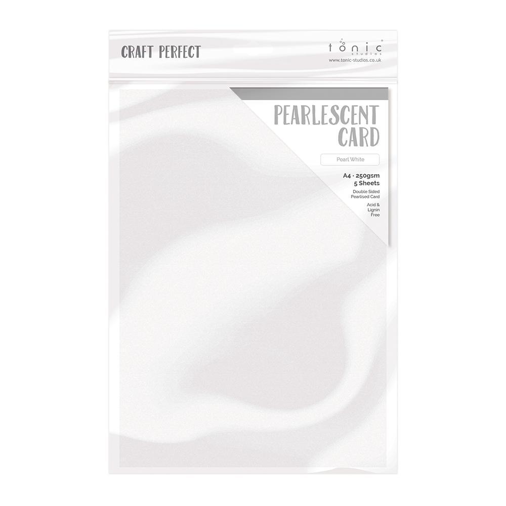 Tonic Studios - Wholesale Craft Supplies - Craft Perfect - Pearlescent Card - Pearl White A4 (5/PK) - 9497E2