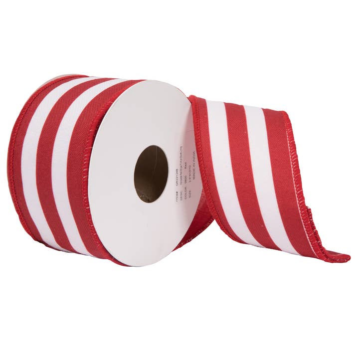 Vickerman 2.5"x10yd Red Horizontal Stripe for wholesale by Vickerman