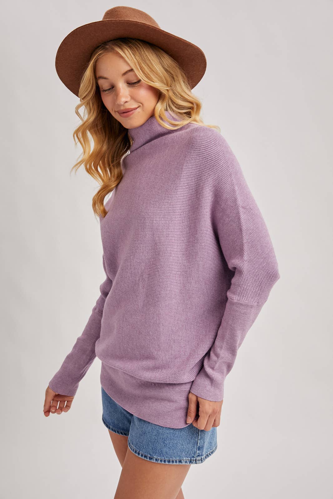 Bluivy - Wholesale Knit Sweater - Women's - SLOUCH NECK DOLMAN SLEEVED PULLOVER11