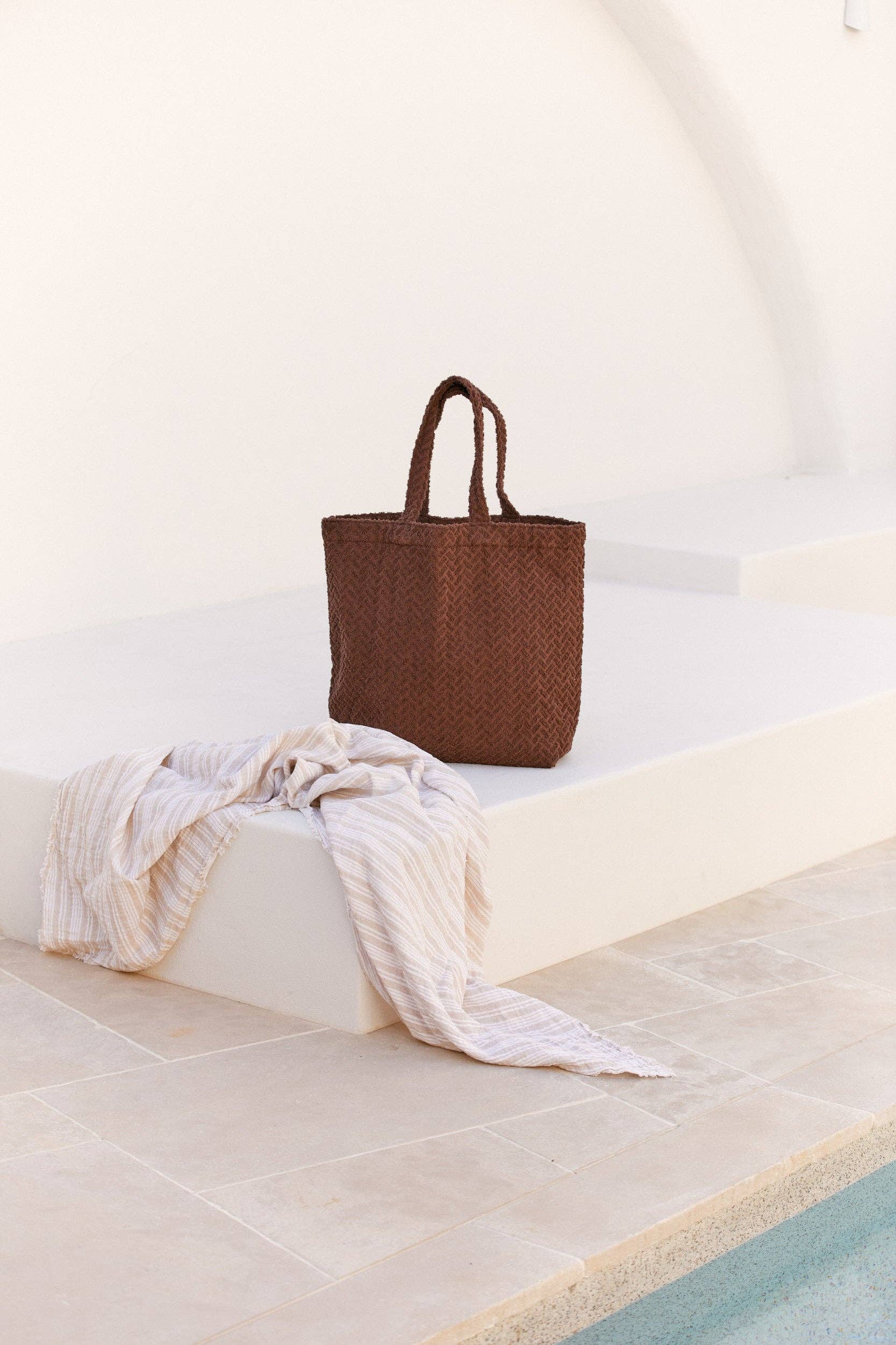 BEFORE ANYONE ELSE - Vente Tote bag – femme - Sac à serviettes Terry - Cocoa0