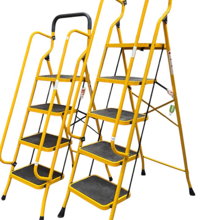 Angel Isabella - Vente Étagère flottante - Échelle en acier de qualité essentielle avec mains courantes longues et étendues0