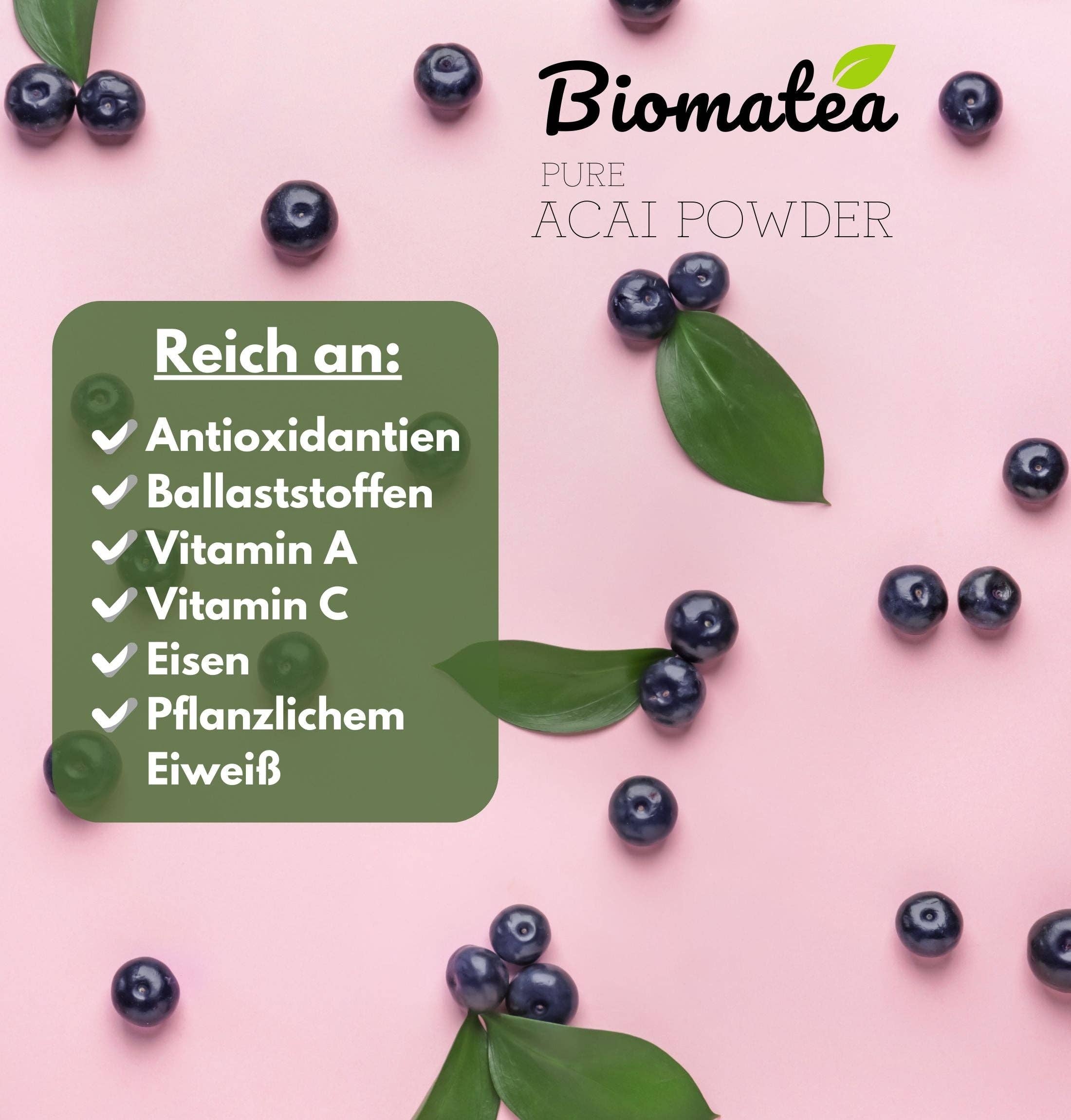 Biomatea - Wholesale Protein/Superfood Powder - Acai berry powder, 100g1