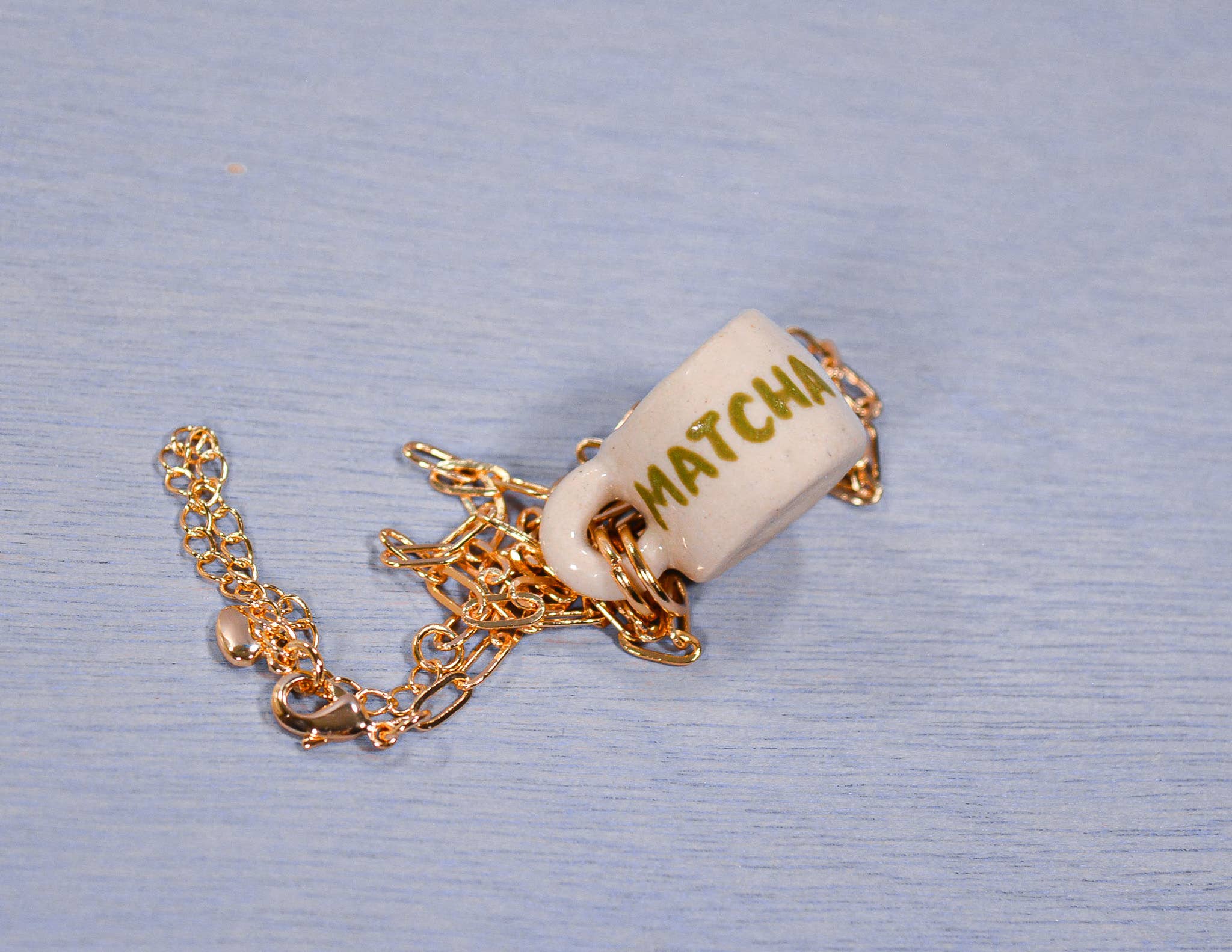 Juice Ceramics Handmade Pottery and Jewelry - Wholesale Pendant/Charm Necklace - Matcha Miniature Mug Ceramic Charm Pendant Necklace2