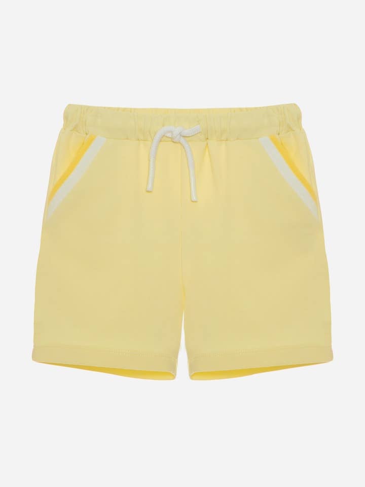 Gule bomuldsfleece shorts for engroshandel hos Patachou