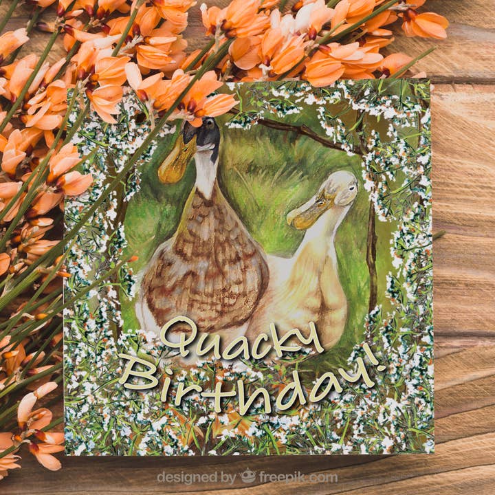 Farm Animals Birthday Card - Ducks for wholesale by Irisha's Card Art