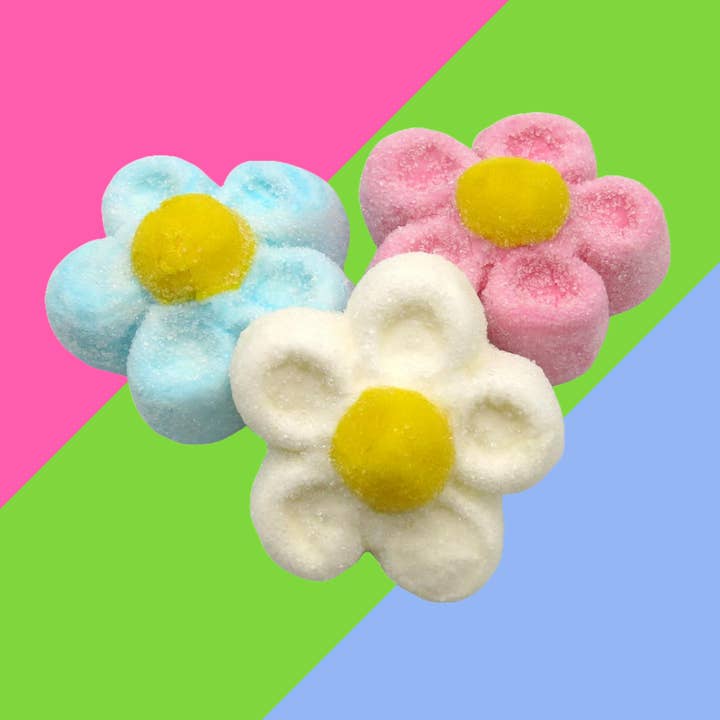 Bulgari Marshmallow Flowers Bag 1kg for wholesale by Gaffney's Sweets & Treats Wholesale