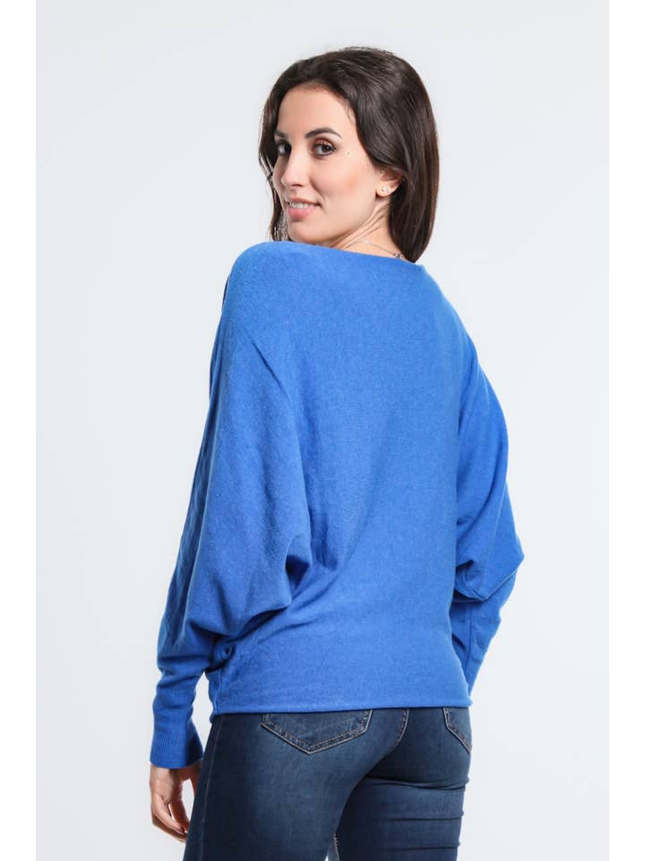 TINA Stephens Italy/Tees By Tina – Großhandel Strickpullover – Damen – Mylah Seriously Weicher Fledermaus-Pullover (BLS413)52