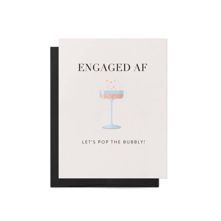 Blú Rose - Wholesale Engagement Card - Engaged AF Greeting Card 4