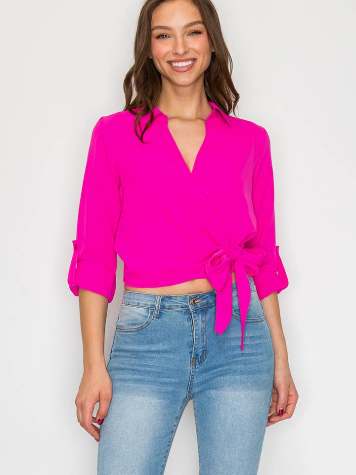 Blusa de mangas compridas por atacado de DNA Couture