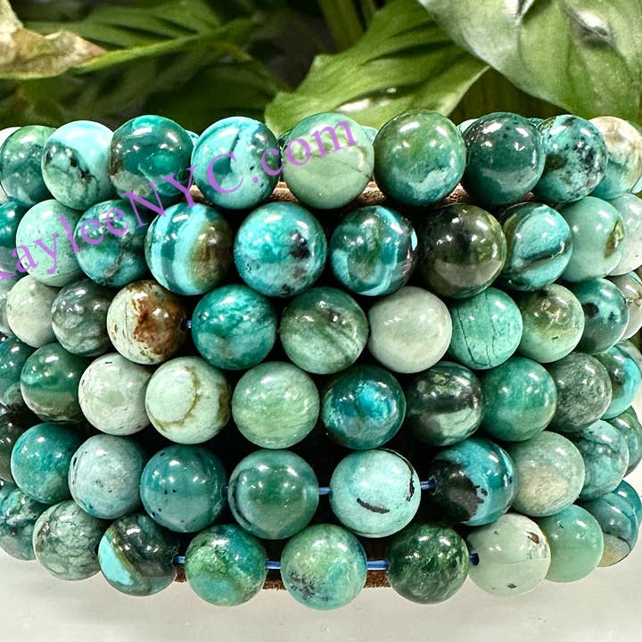 Natural Blue Opal 8mm 7.5” Crystal Bracelet for wholesale by KayleeNYC