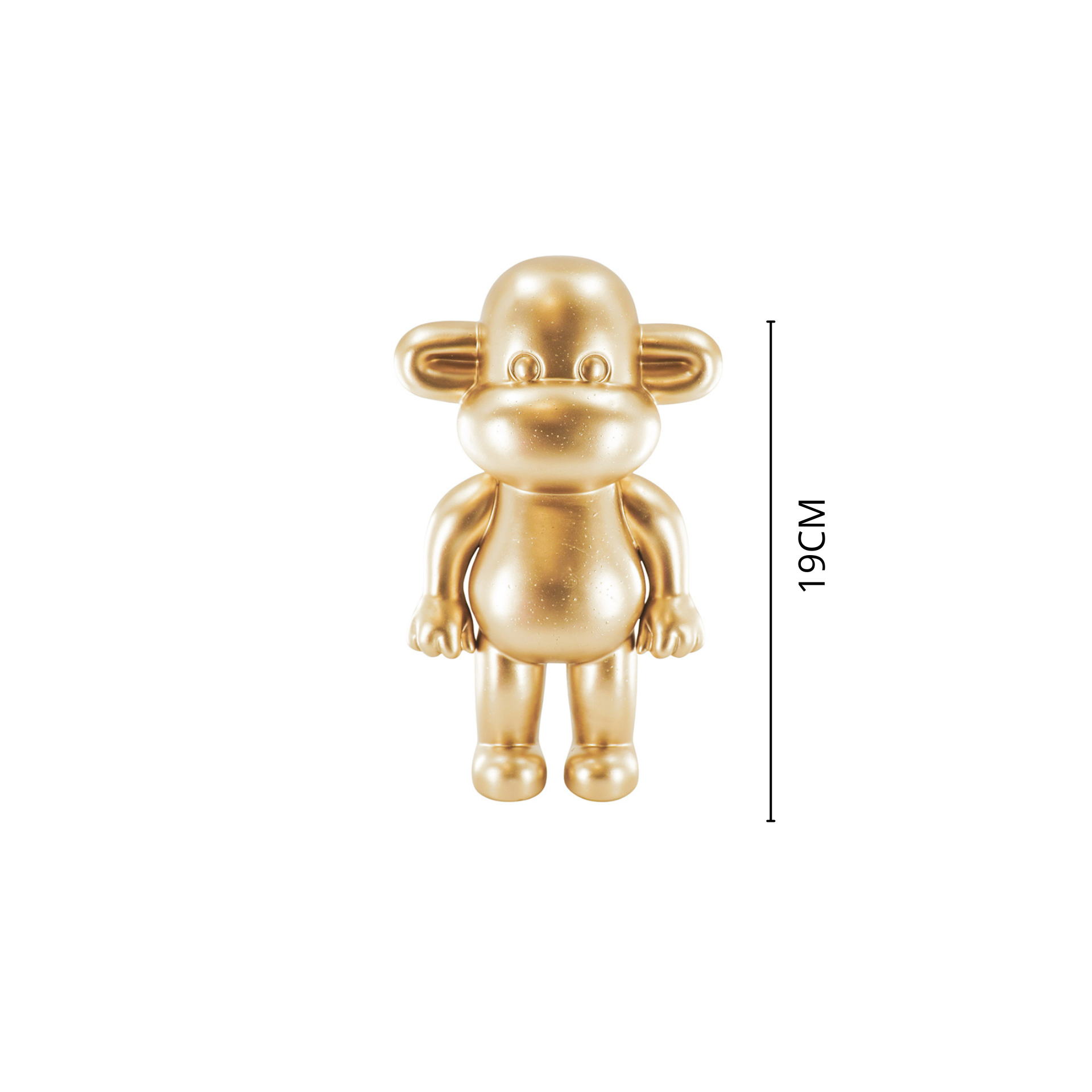 Housevitamin bv - Wholesale Decorative Figurine - Ornament - Monkey Figurine 'The Legend'- Polyresin - Gold - 11x7x19cm2