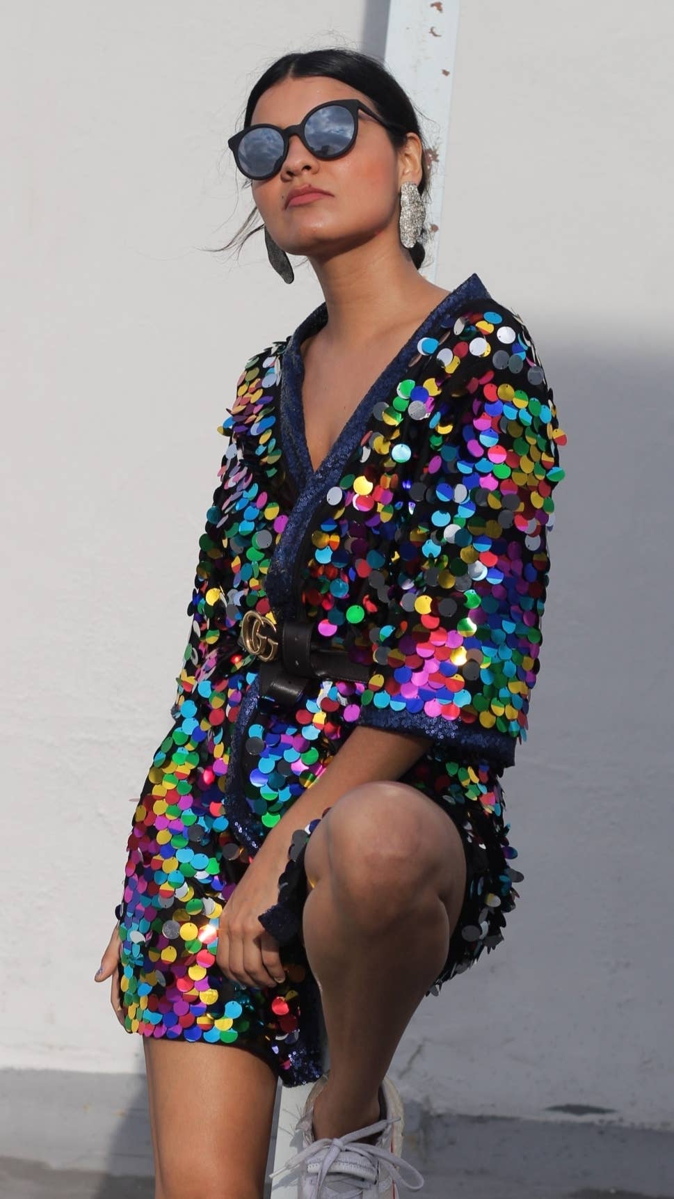 Festivo kimonos - Vente Kimono – femme - Kimono à sequins multicolores - Vêtements de festival - Rave LGBT2