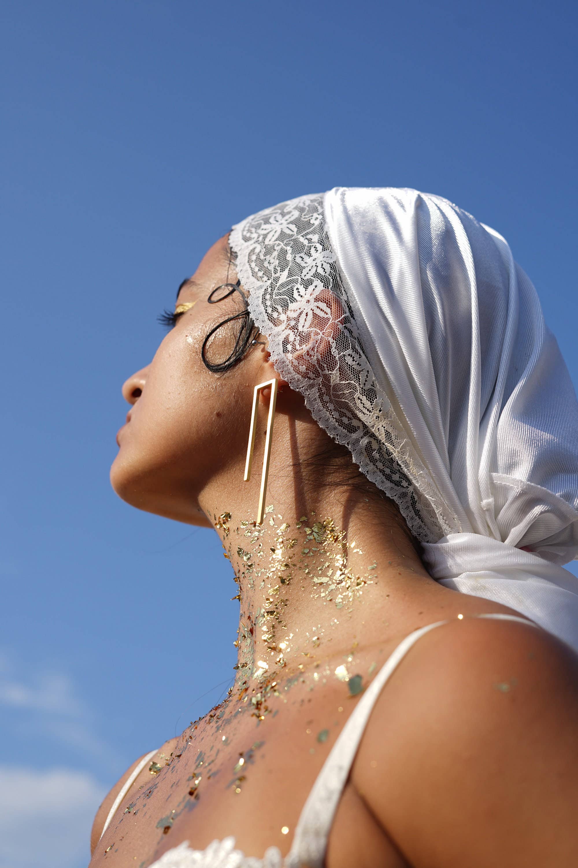 Laka Luka - Vente Boucles d'oreilles pendantes - Boucles d'oreilles surdimensionnées rectangulaires géométriques faites main1