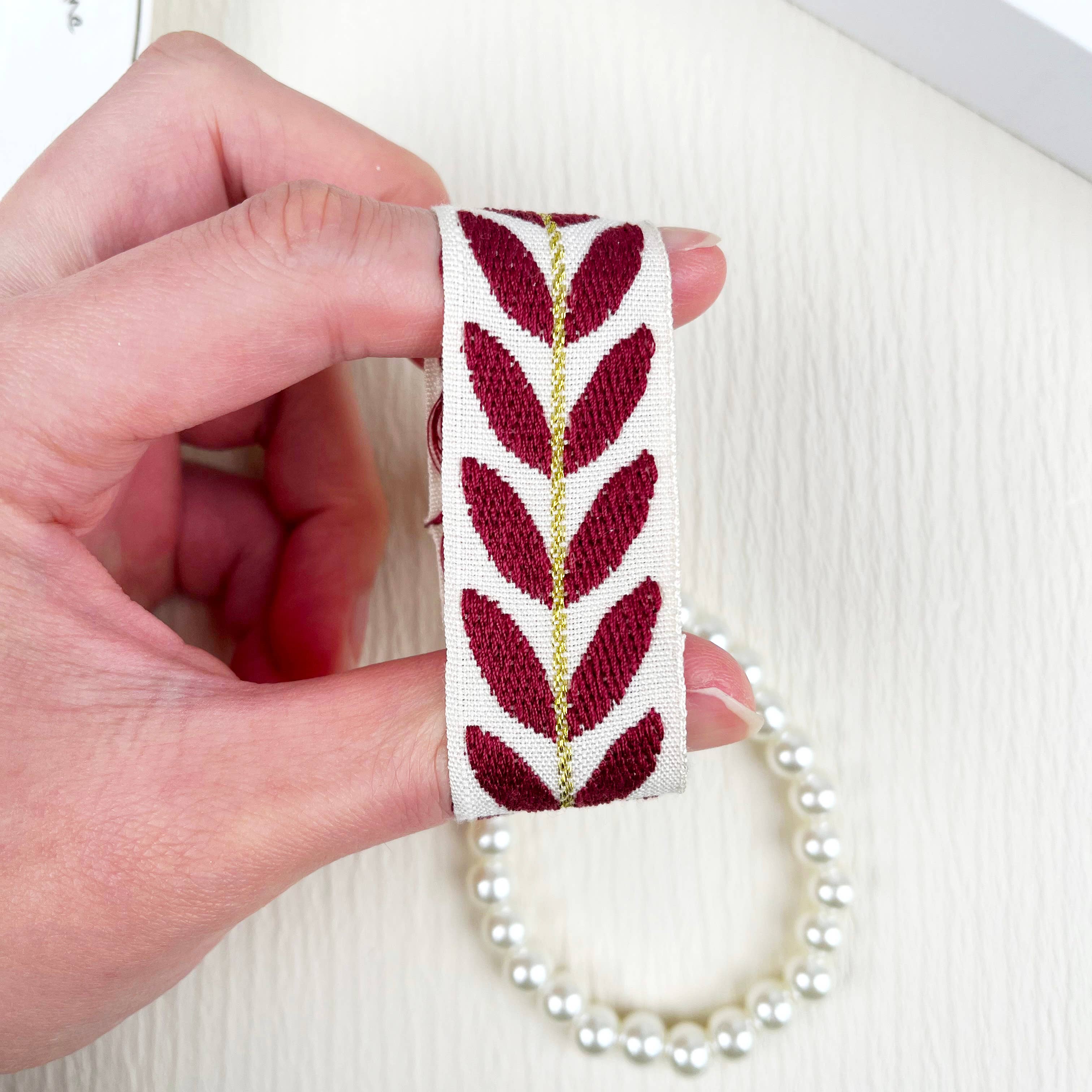 SoapElenGlen - Vente Porte-clés – femme - Pendentif à ressort en forme de feuille de ruban et de perles8