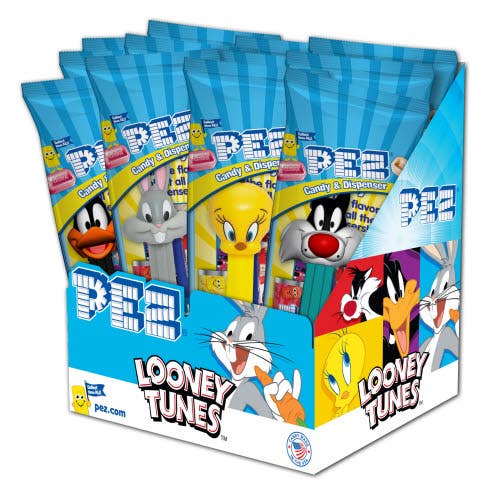 Grandpa Joe's Candy Shop - Wholesale Retailer Display - Food & Drink - Looney Tunes Pez Candy, Poly Bag, 12ct Display
