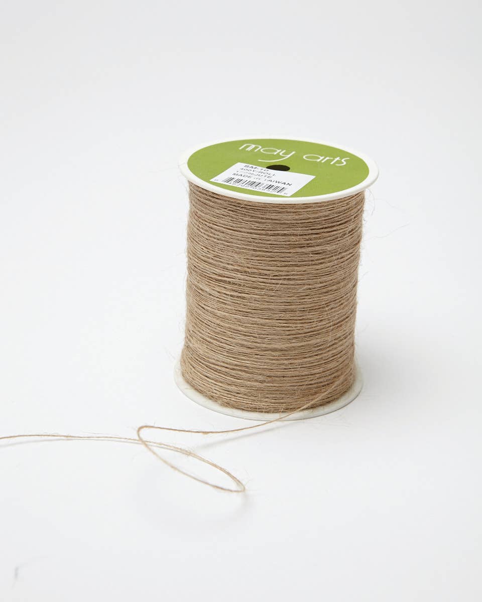 May Arts Ribbon - Wholesale Ribbon - Gift Wrapping - 1 Millimeter Natural 100% Jute Burlap String