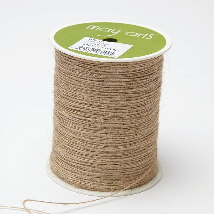 May Arts Ribbon - Wholesale Ribbon - Gift Wrapping - 1 Millimeter Natural 100% Jute Burlap String0