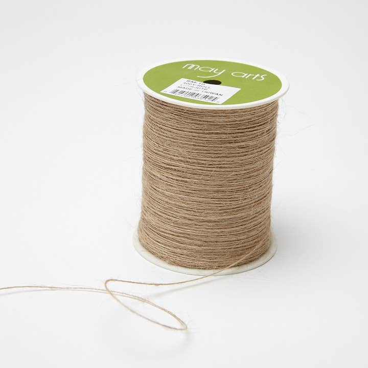 May Arts Ribbon - Wholesale Ribbon - Gift Wrapping - 1 Millimeter Natural 100% Jute Burlap String