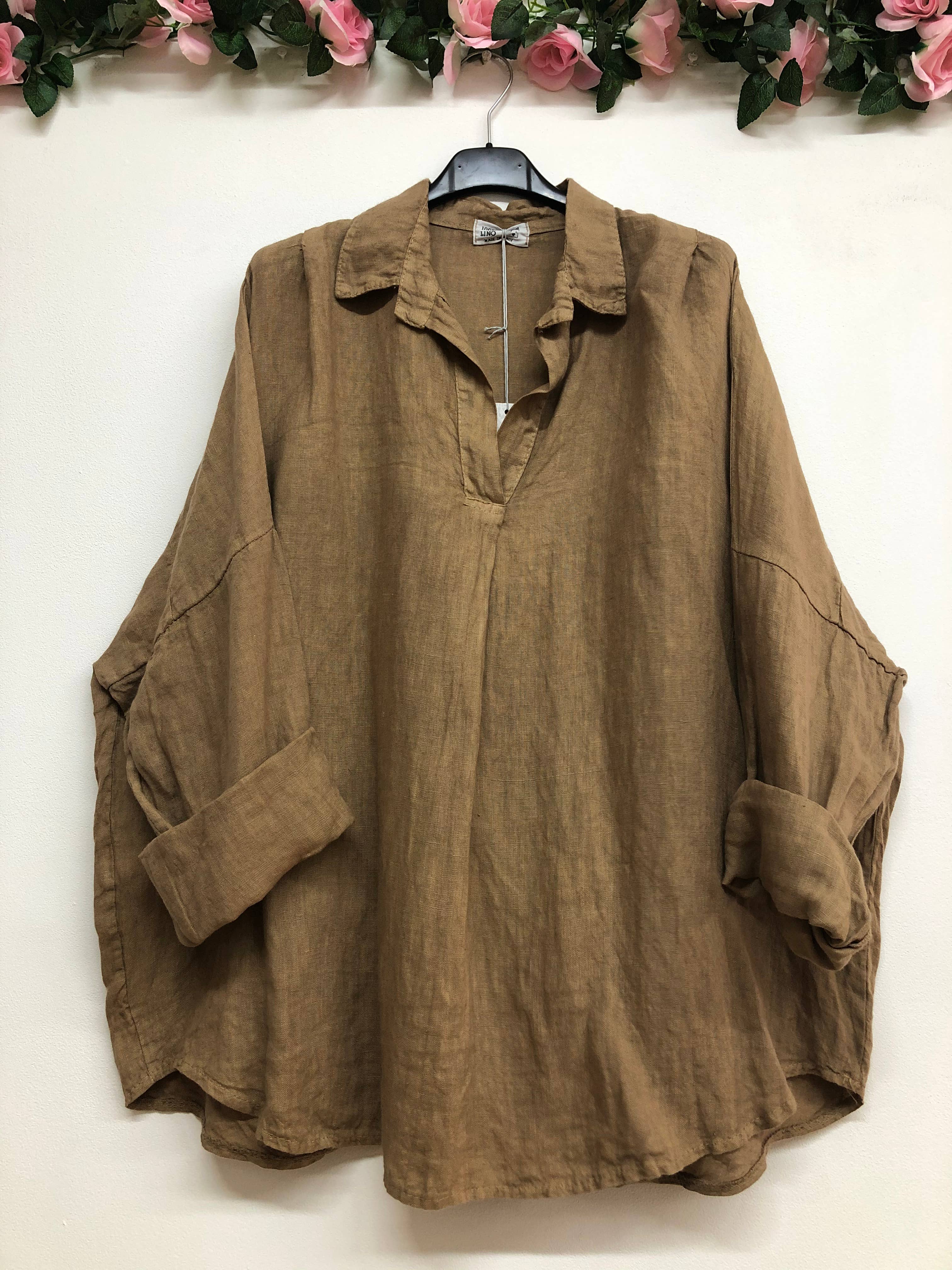 LINEN & COTTON HOUSE – Túnica - Mulher por atacado – CAMISA DE LINHO PARA MULHER 97188ROUPA PRIMAVERA VERÃO33