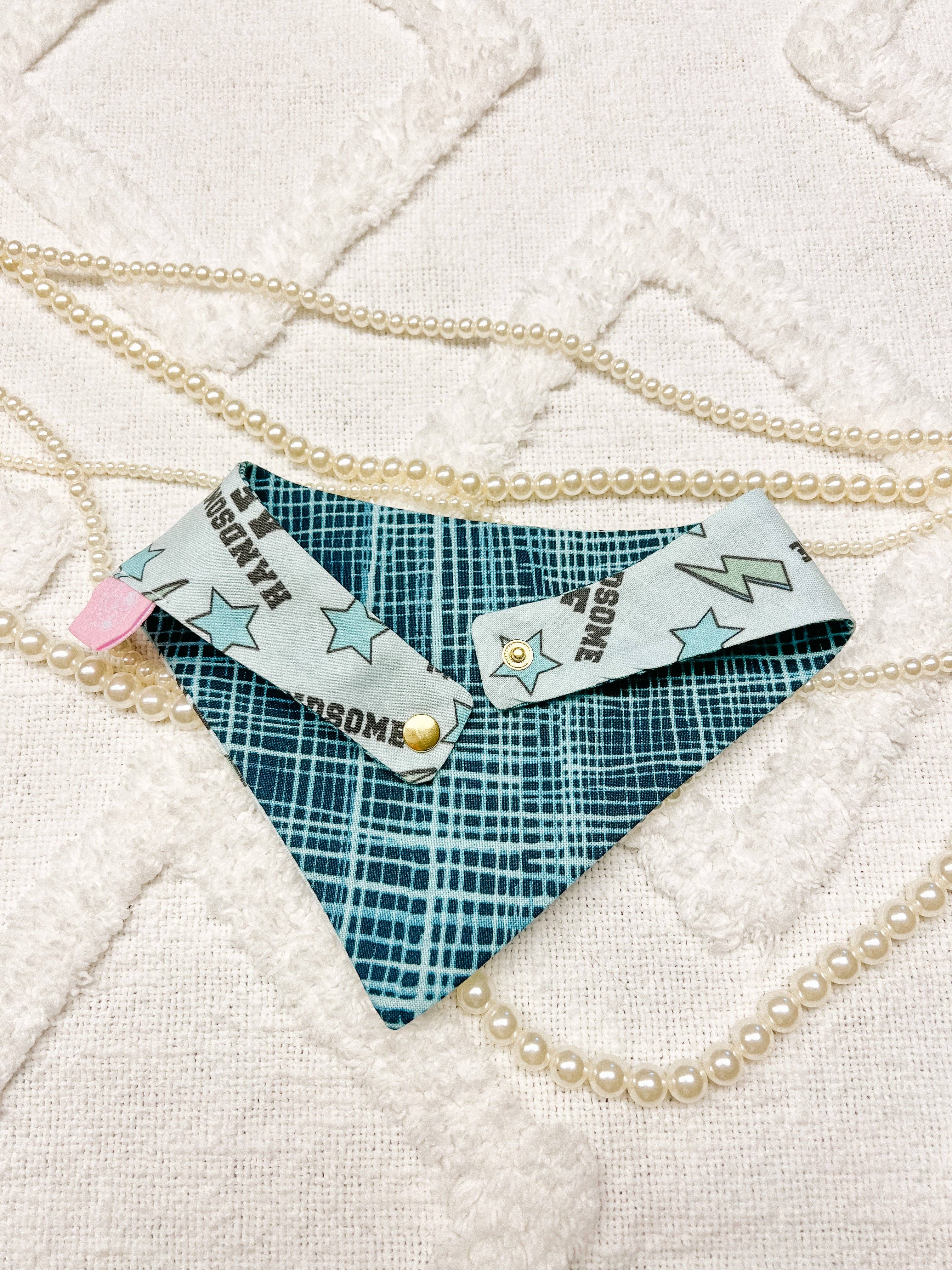 StellaLoo - Wholesale Pet Bandana - Dog - Handsome AF Stars Reversible Dog Bandana, Pet Snap On Scarf 2