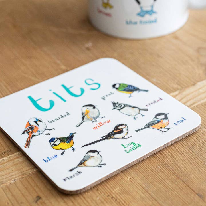 Sarah Edmonds Illustration – wholesale Coasters – Tits Bird Coaster
