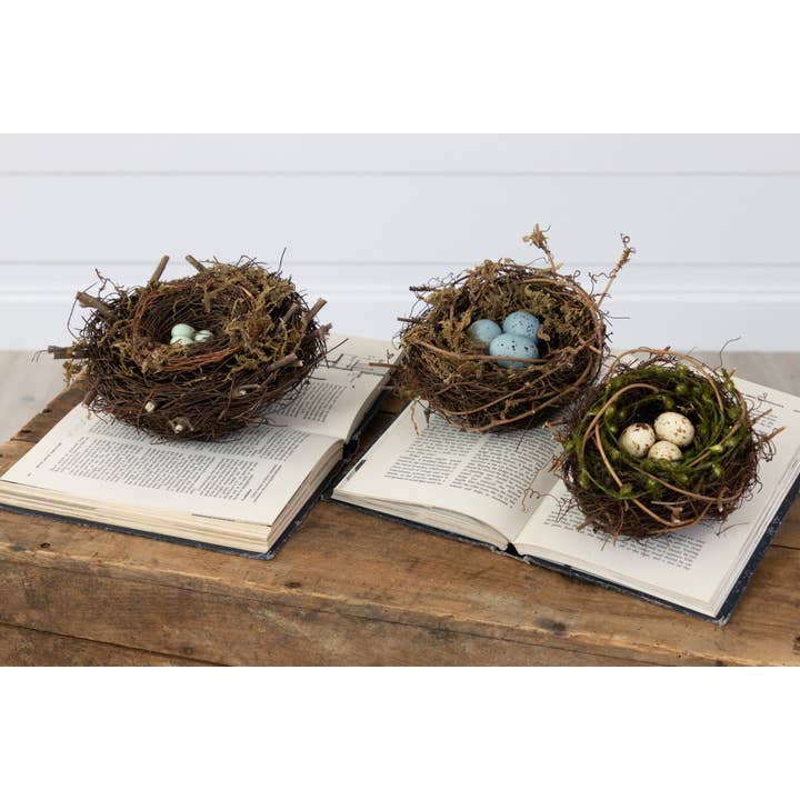 Audrey's Home & Gift – wholesale Decorative tabletop object – Decorative Bird Nests (Set of 3)