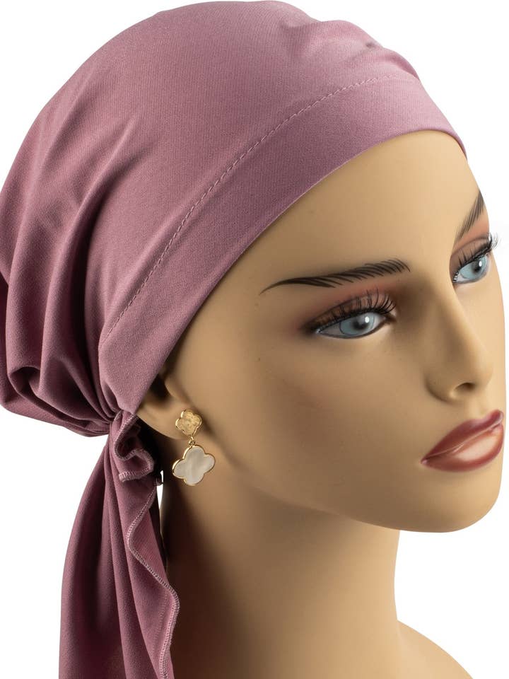 Pre-tied Solid Lycra Headscarves for wholesale by Cherie Accessories