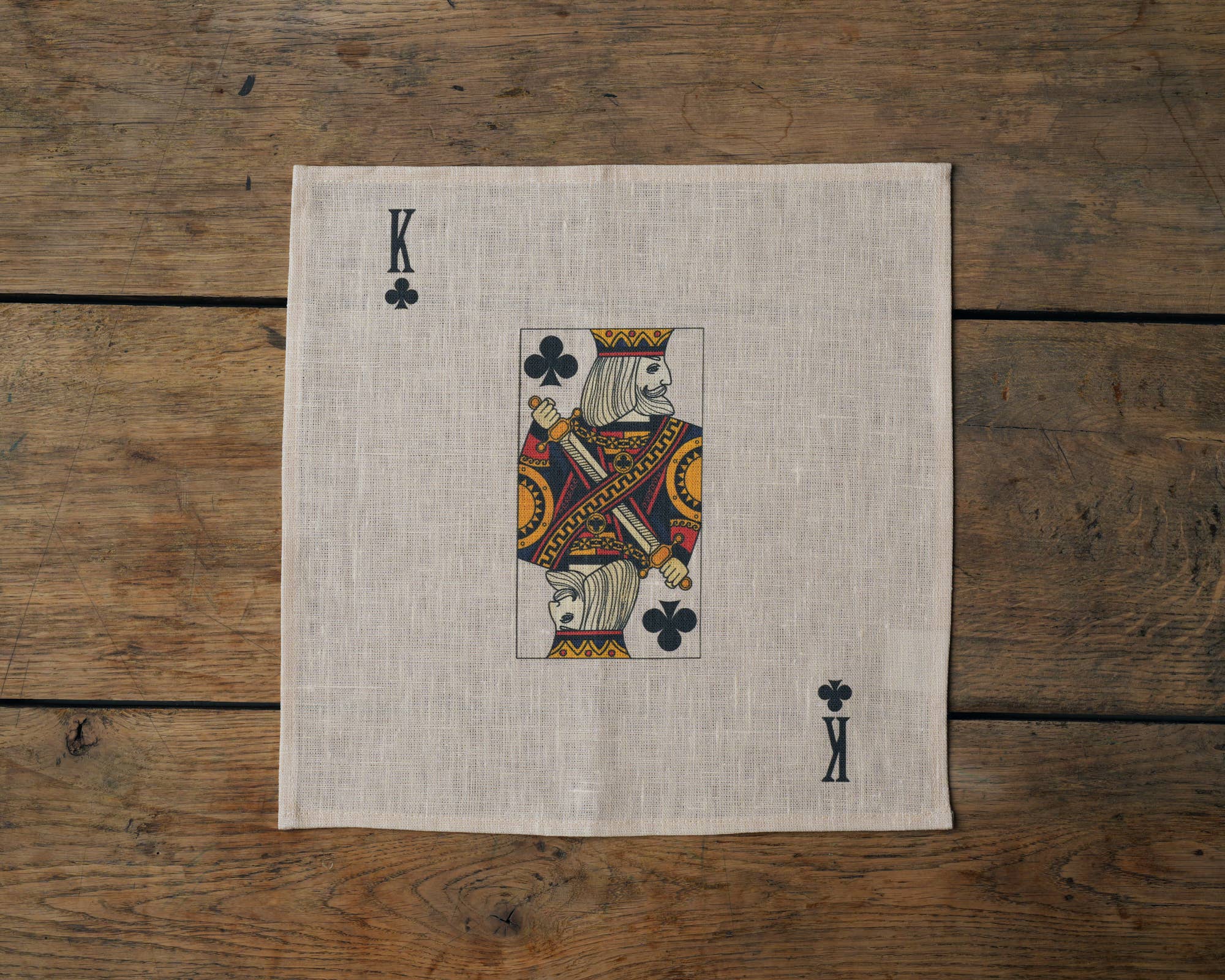 Suisse Maison de Lin - Wholesale Dinner & Cloth Napkin - Playing Cards Natural Linen Napkins (Set of 6)4