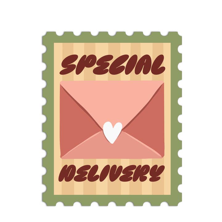 Autocollants texturés de timbres de courrier spécial pour la vente par Girls Printing House