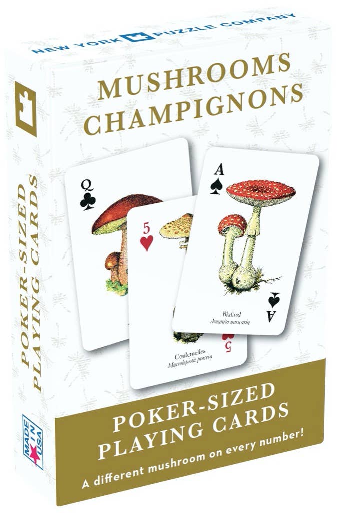 New York Puzzle Company - Wholesale Playing Cards - Mushroom Playing Cards Single Standard Deck1