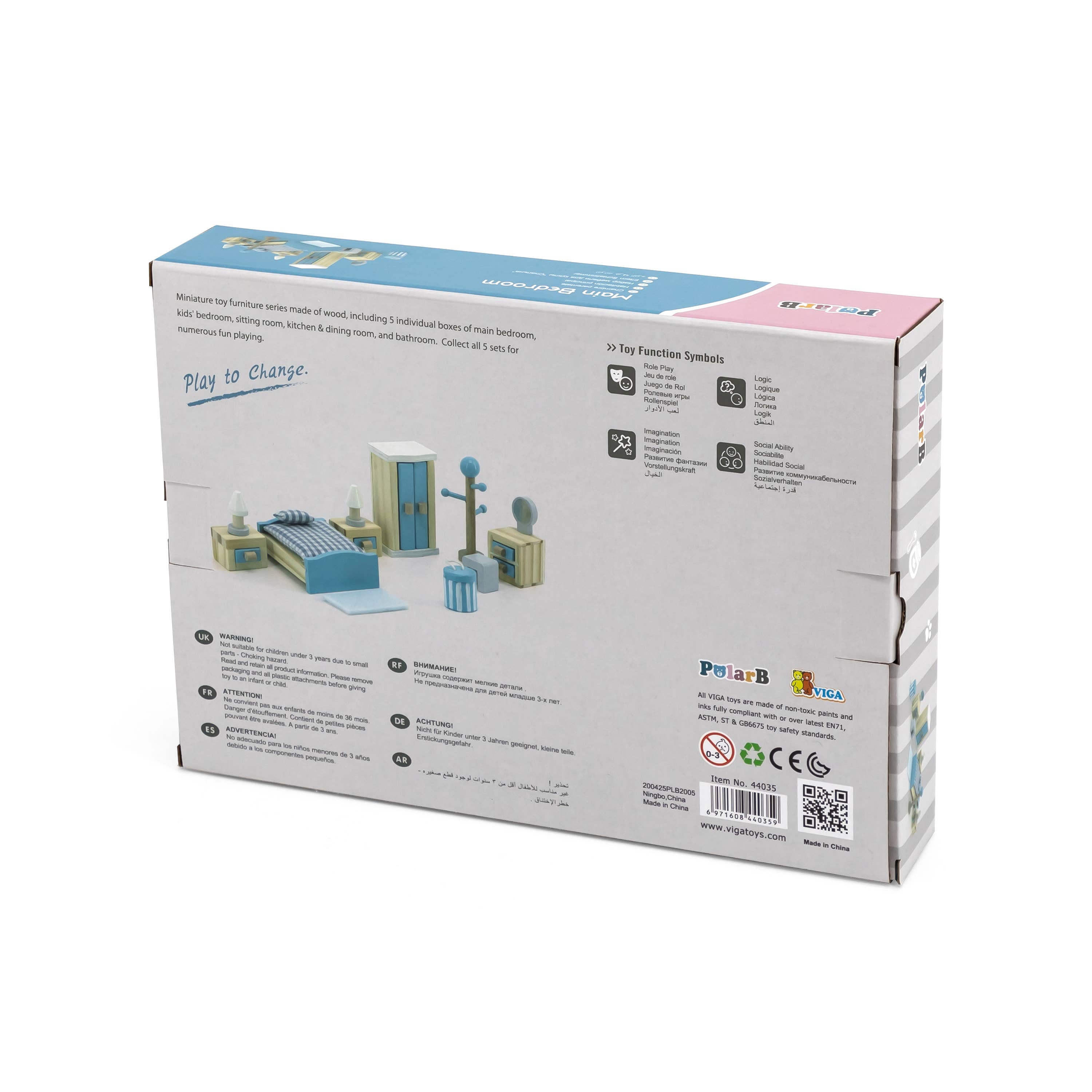 Trade Toys Limited - Wholesale Doll Accessory Kit - Kids - Dollhouse Furniture - Main Bedroom7