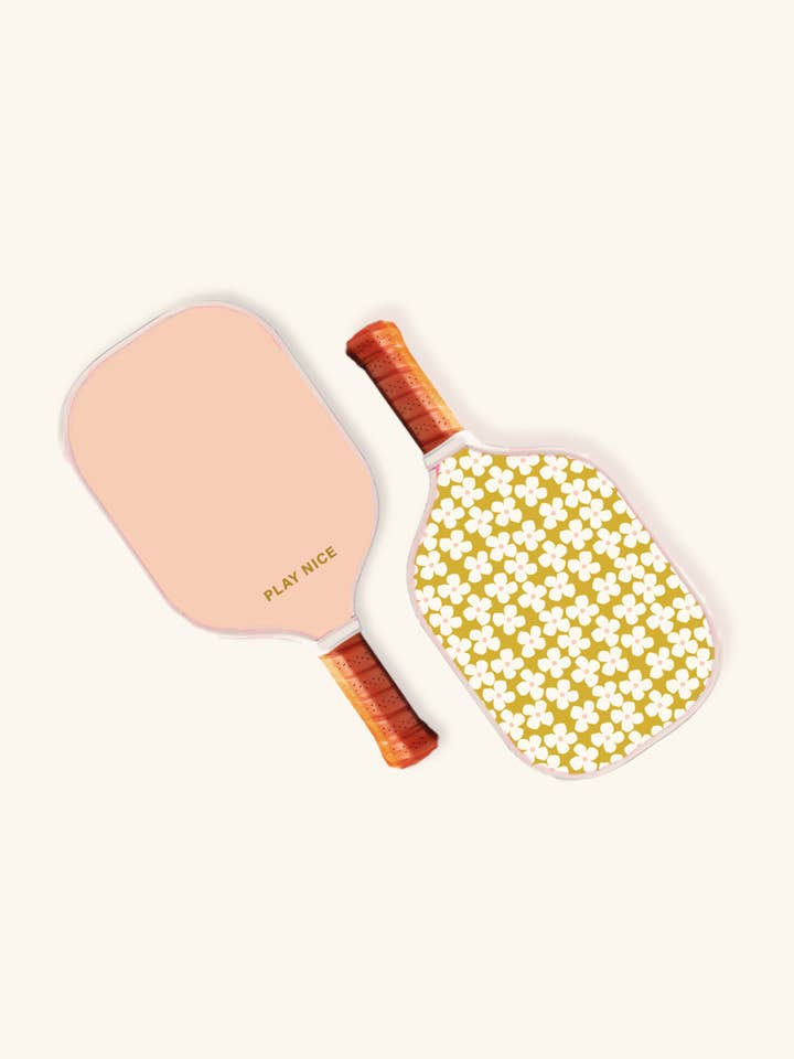 Cute Adult Pickle Ball Paddle - pickleball gifts, floral for wholesale by Polished Prints
