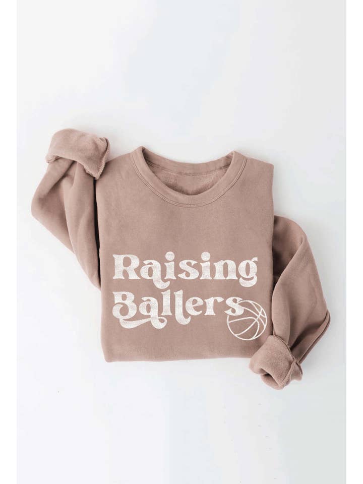 OAT COLLECTIVE - Wholesale Graphic Sweatshirt - Women's - RAISING BALLERS BASKETBALL Graphic Sweatshirt2
