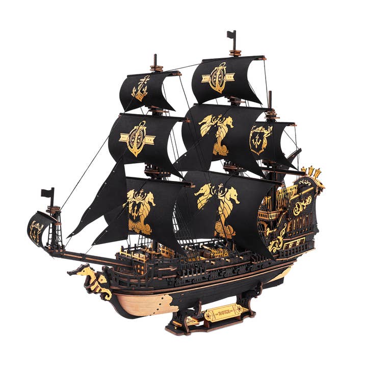MCB02 ROKR The Seahorse Barque 3D Wooden Puzzle for wholesale by Robotime