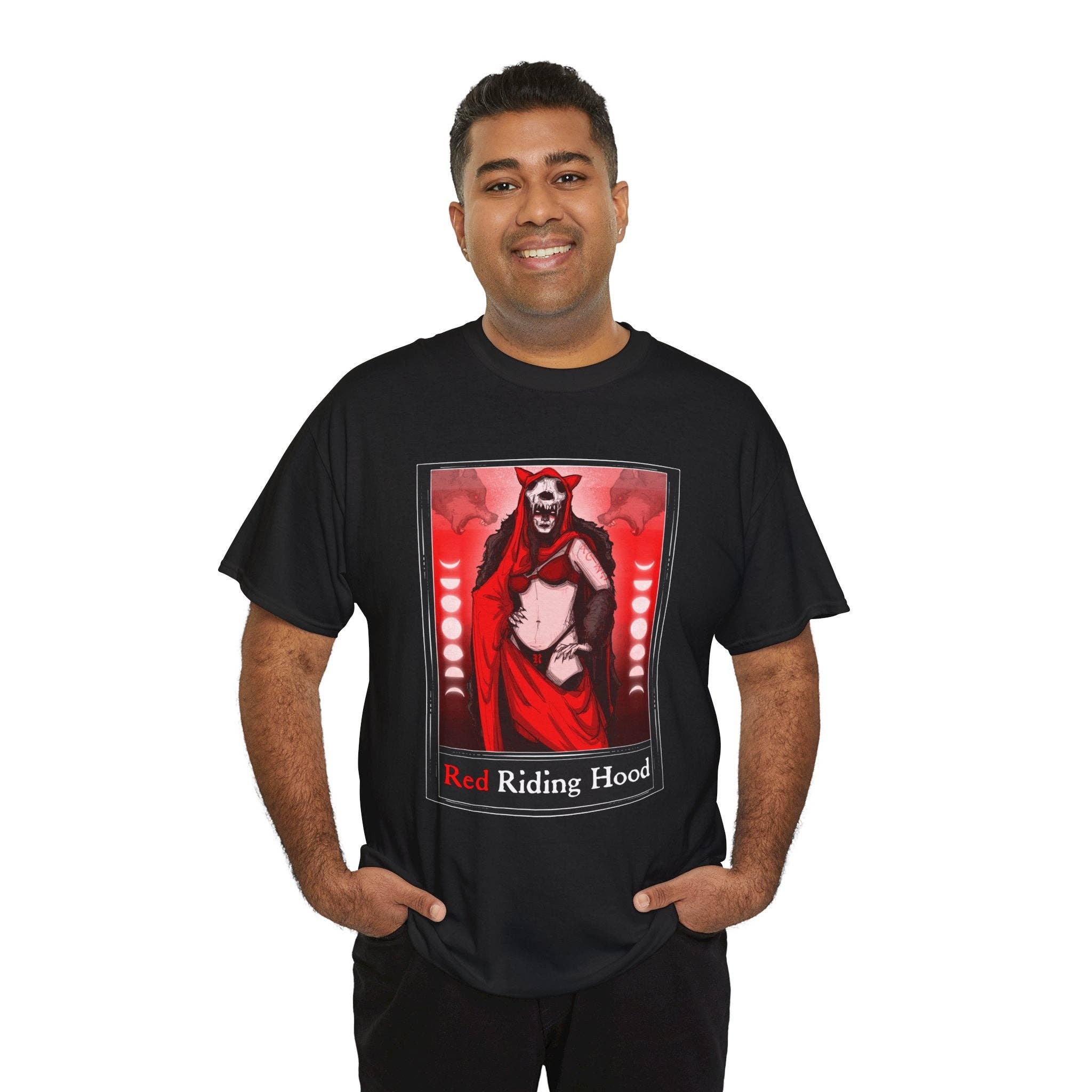LVB Art - Wholesale T-Shirt (Graphic) - Unisex - Red Riding Hood Tarot  (Front & Back Print) Unisex Heavy Cotton Tee12
