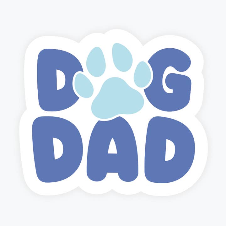 Dog Dad Sticker - Dog Stickers, Paw Print, Vibrant Sticker for wholesale by Kreate Paper Co.
