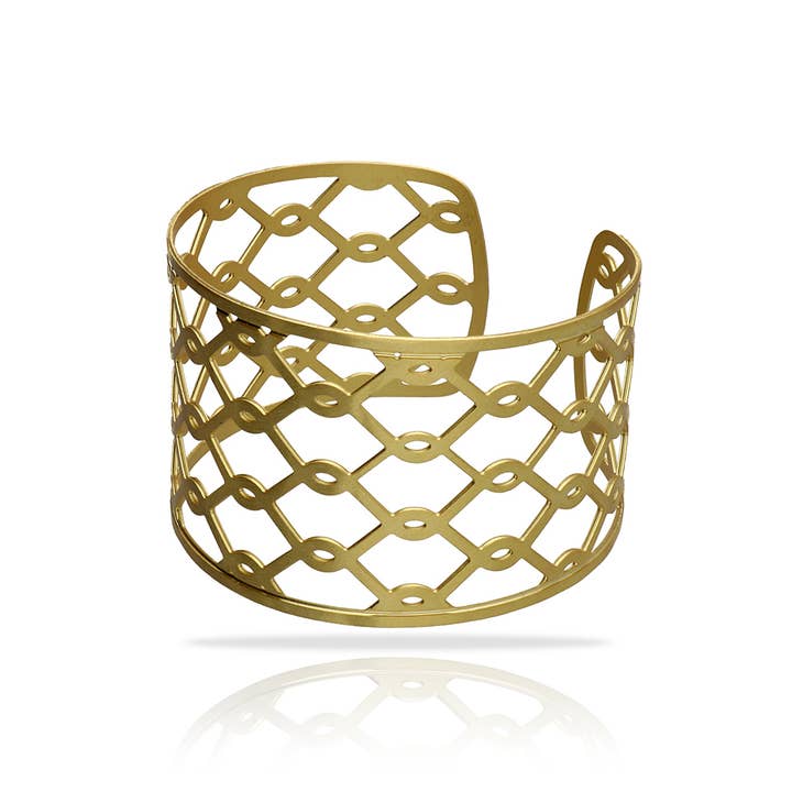 Brede Armband Ohana Goud Bad voor wholesale door RAS