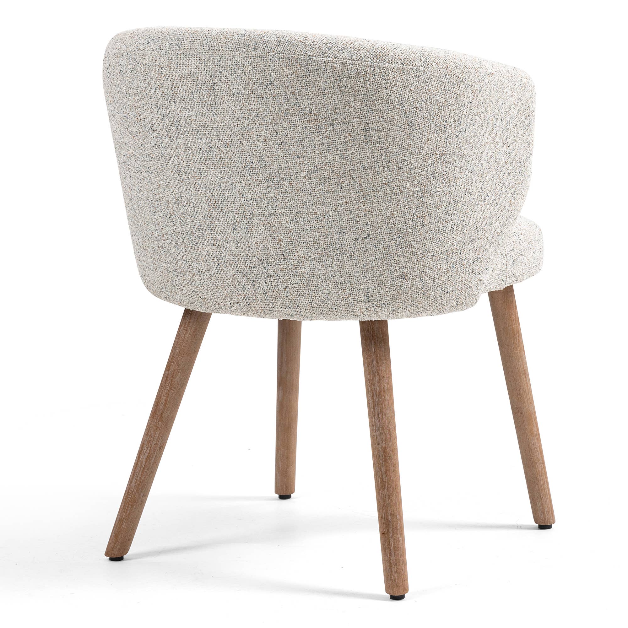 Glamour Home - Wholesale Chair - Set of 2 Bernice Beige Washed Boucle Fabric Dining Chair4