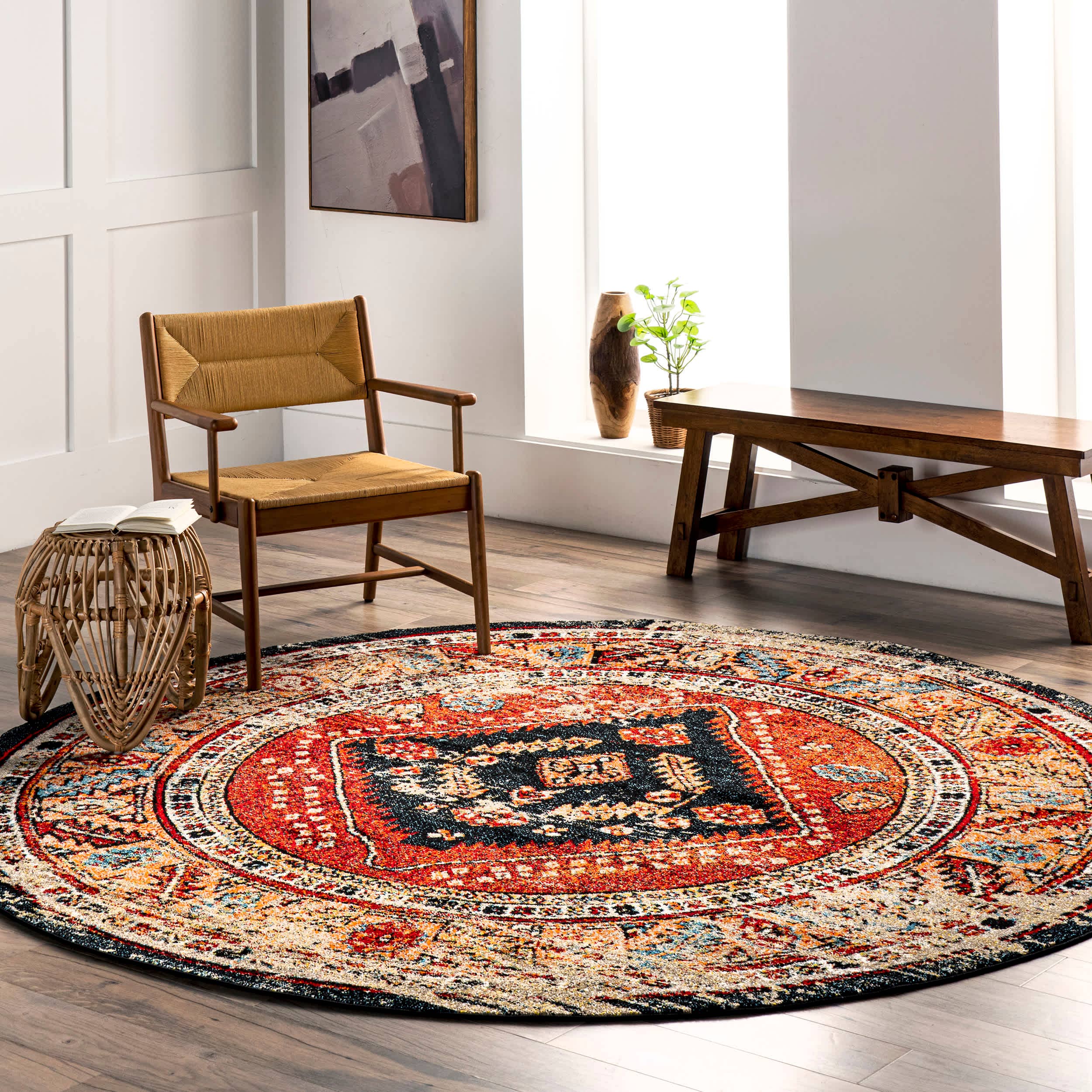 Multi Indoor/Outdoor Transitional Floral Jane Area Rug for wholesale on Faire9