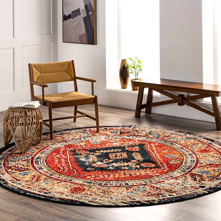 Multi Indoor/Outdoor Transitional Floral Jane Area Rug for wholesale on Faire9