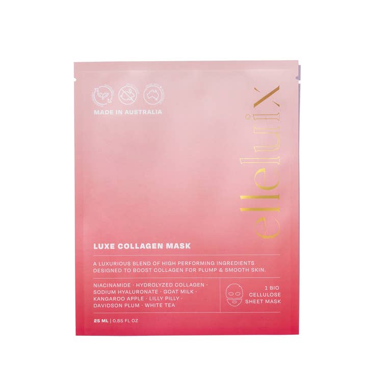 elleluix - Wholesale Skincare Face Mask - Luxe Collagen Bio Cellulose Sheet Mask