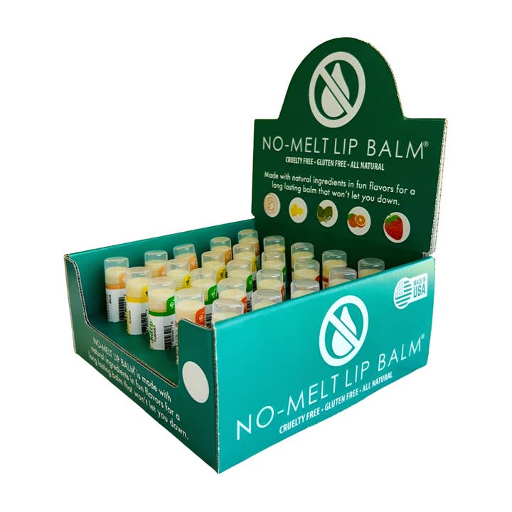 NO-MELT LIP BALM - Wholesale Lip Balm - NO-MELT LIP BALM favorite flavors with Display