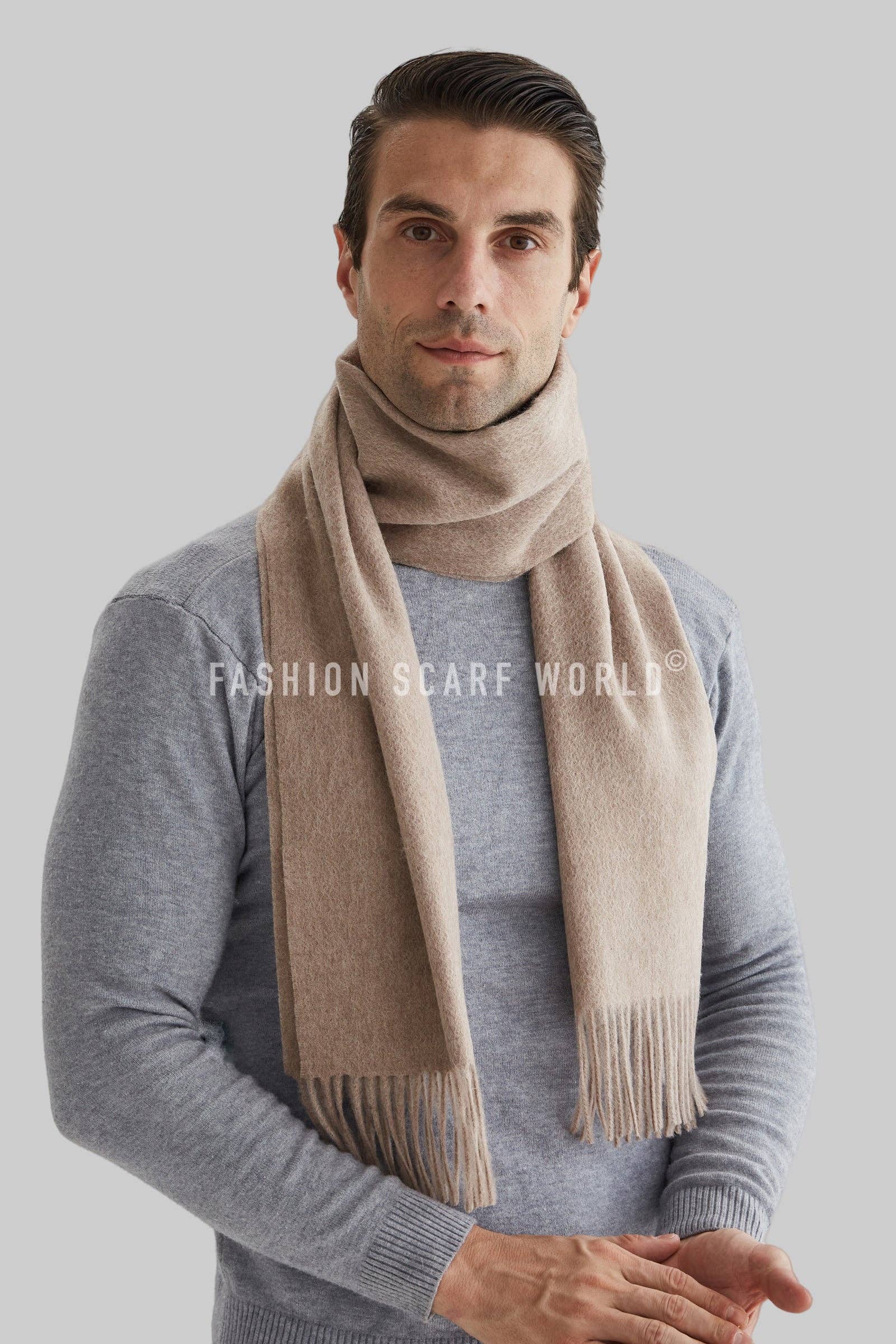 Fashion Scarf World – wholesale Scarf – Unisex – Unisex Plain Wool Tassel Scarf61