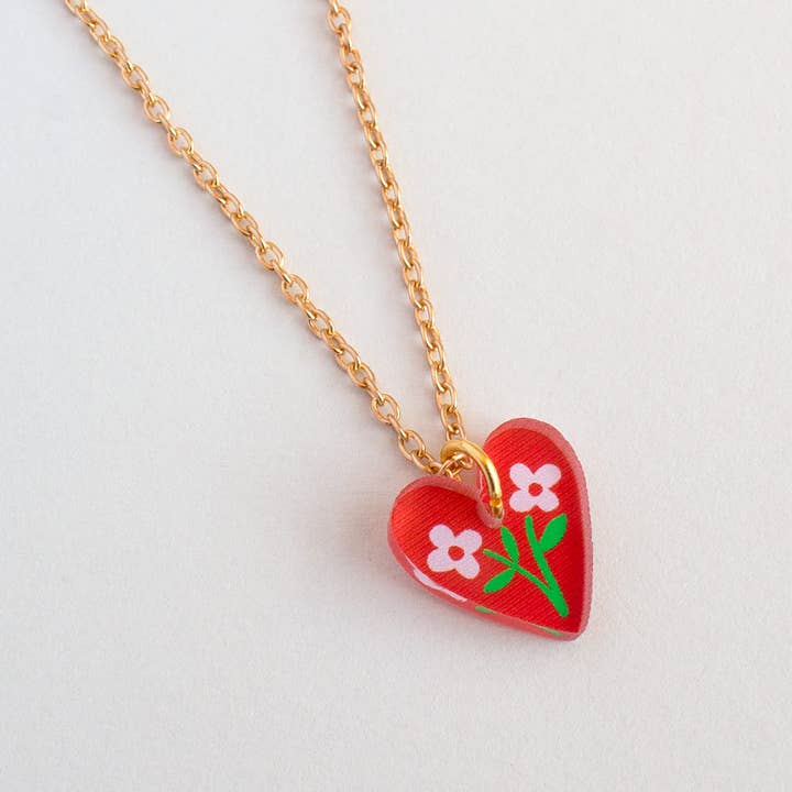 Natalie Lea Owen – Handmade Jewellery & Greeting Cards - Wholesale Pendant/Charm Necklace - Heart Floral Charm Necklace | Mother's Day Gift Jewellery6