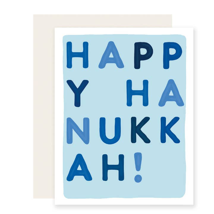 Hanukkah Letters | Happy Hanukkah Card | Hanukkah Card for wholesale by Slightly Stationery