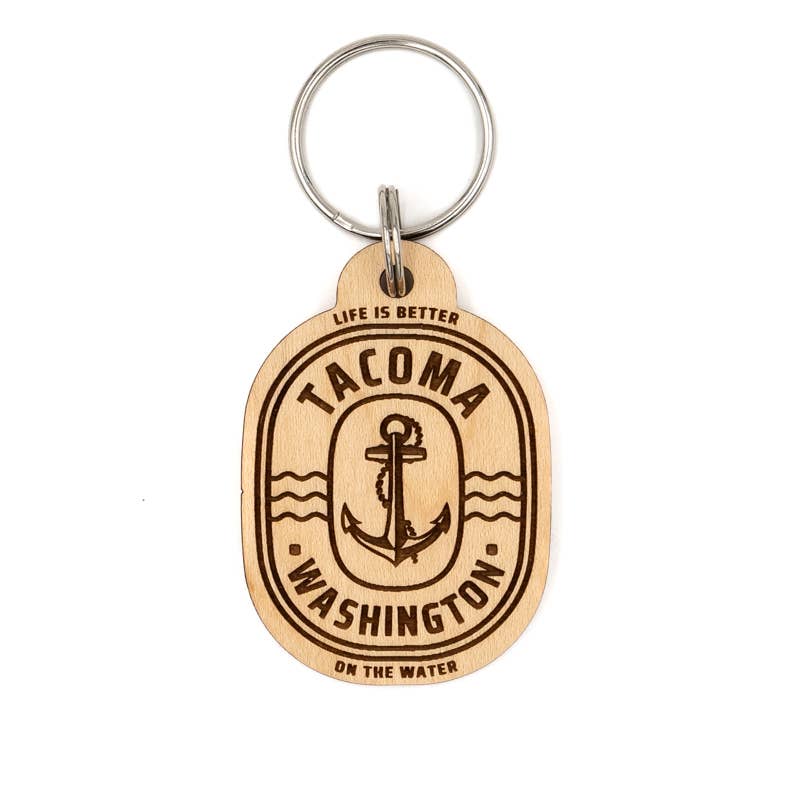 Steamer Lane Design - Wholesale Keychain - Unisex - Custom Wood Keychains9