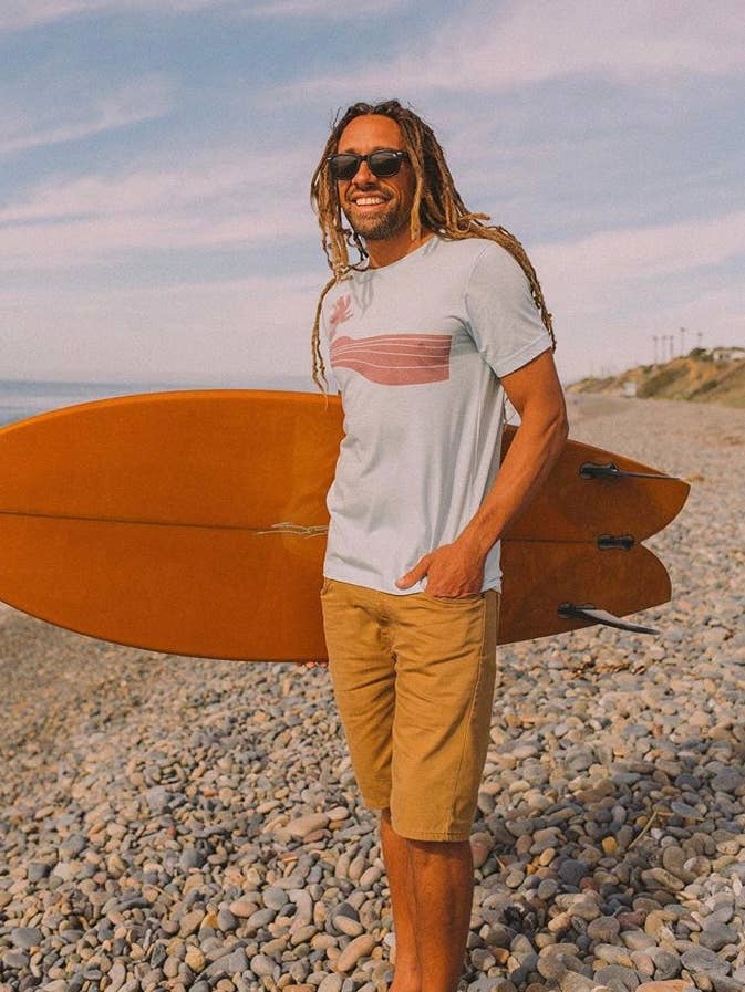 PALM SOLNEDGÅNG-LJUSBLÅ för wholesale av Goodseed Clothing