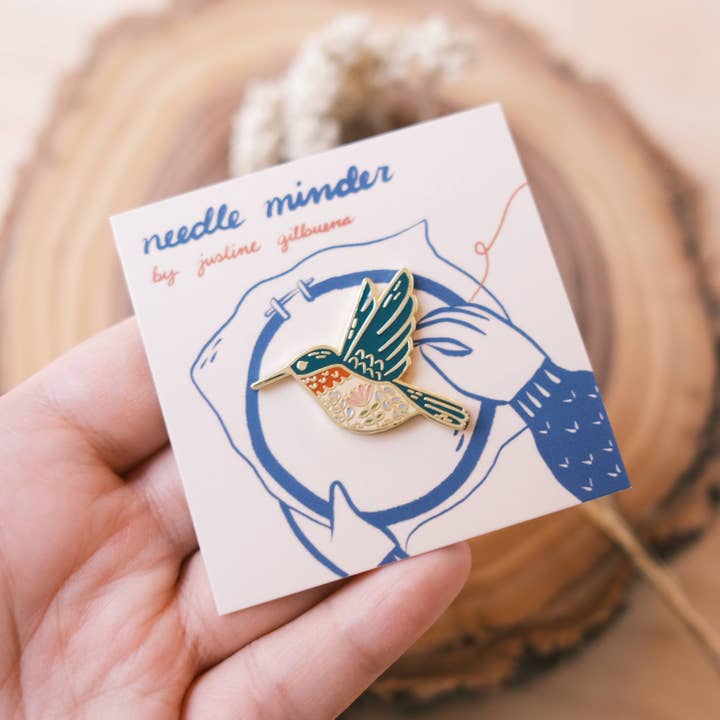 Justine Gilbuena - Wholesale Embroidery/Cross Stitch Supplies - Hummingbird Needle Minder ✦ with clear bag ✦6