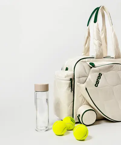 Caraa - Wholesale Sports Bag - Unisex - Tennis Quilted Duffel in Ivory10