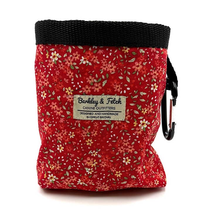 Bolsa de golosinas con estampado rojo de florecillas para venta al por mayor de Barkley and Fetch